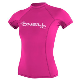 Womens rashguard O'Neill Basic Skins S/S Fox Pink