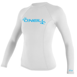 Womens rashguard O'Neill Basic Skins L/S White