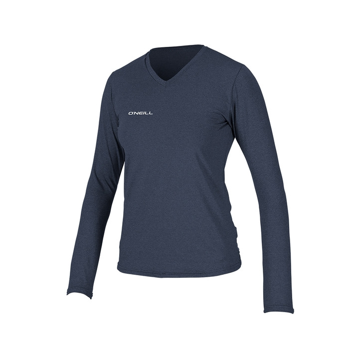 Womens rashguard O'Neill Hybrid V-Neck Sun shirt LS Eucalyptus/Mist