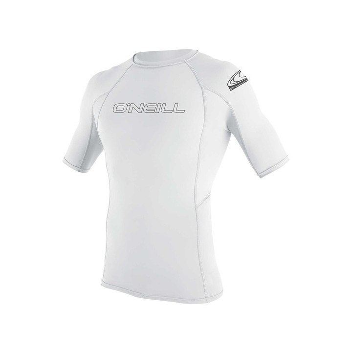 Mens rashguard O'Neill Basic Skins S/S White