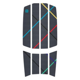 Surfboard footpad Duotone Traction Pad Team Front Dark-grey/stripes -3mm