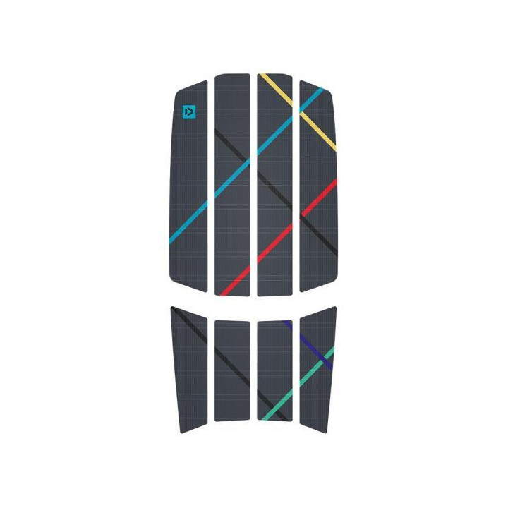 Surfboard footpad Duotone Traction Pad Team Front Dark-grey/stripes -3mm