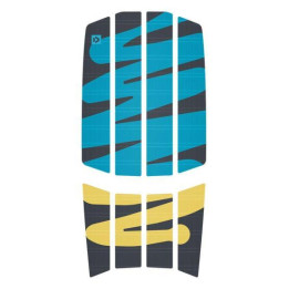 Surfboard footpad Duotone Traction Pad Team Front Dark-grey/Blue -3mm