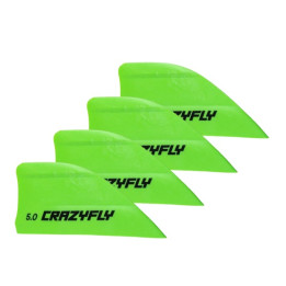 Kiteboard fins CrazyFly Green (set of 4 pcs)