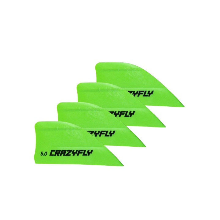 Kiteboard fins CrazyFly Green (set of 4 pcs)