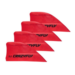 Kiteboard fins CrazyFly Red (set of 4 pcs)