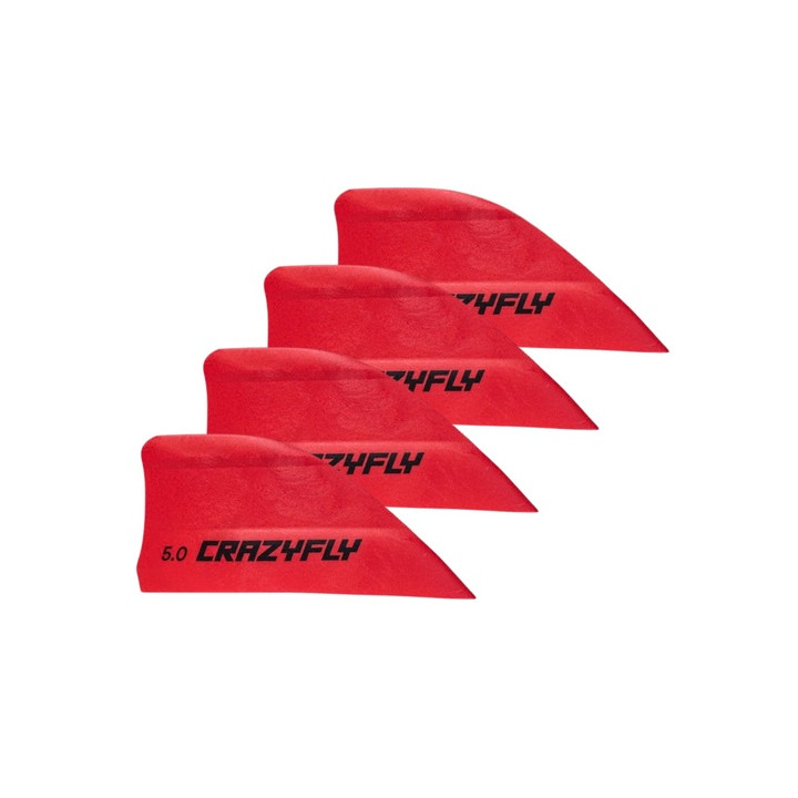 Kiteboard fins CrazyFly Red (set of 4 pcs)