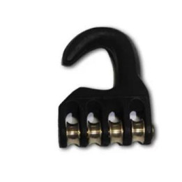 UNIFIBER Pulley hook aluminium 4 rollers -12 mm UF600000026