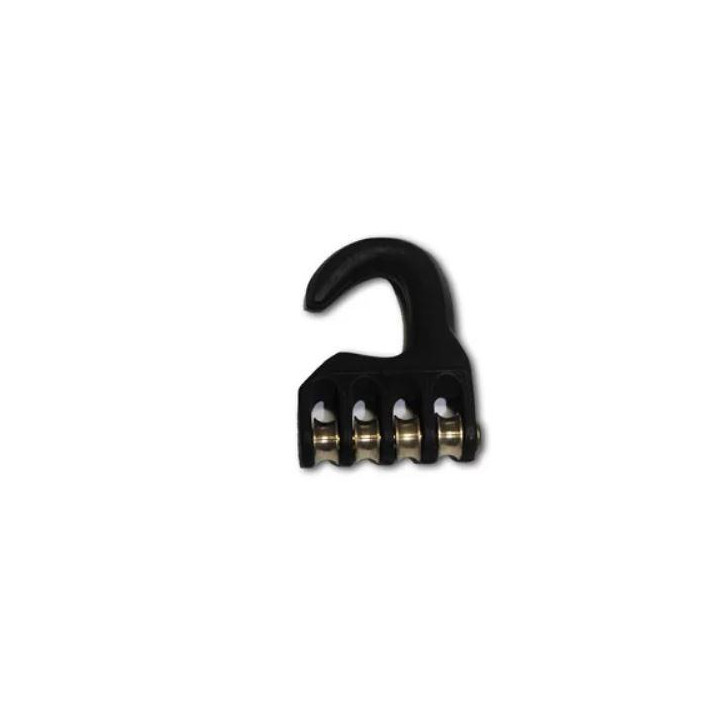 UNIFIBER Pulley hook aluminium 4 rollers -12 mm UF600000026