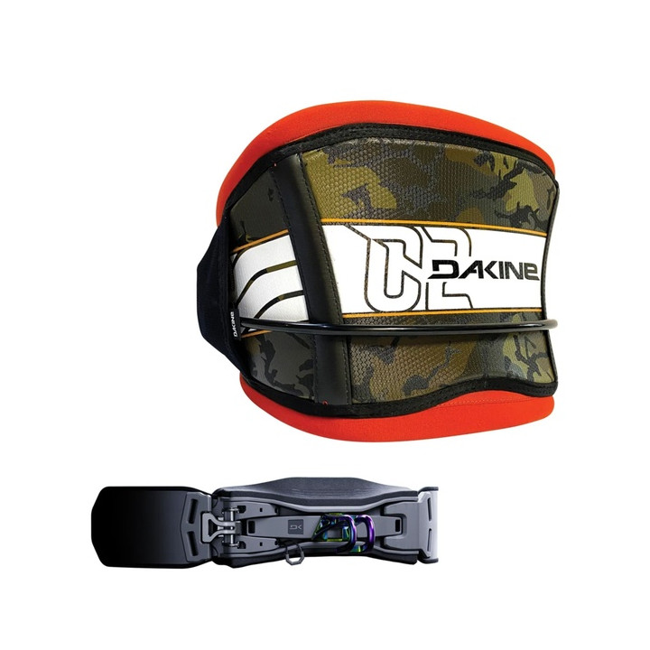 DAKINE C-2 Harness - S Sunflare Camo w/ Connect Spreader Bar Kite 8"