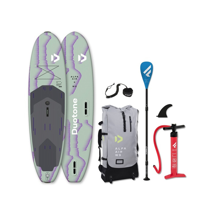 Inflatable windSUP board Duotone Alfa WS Air 11'0 - package with paddle