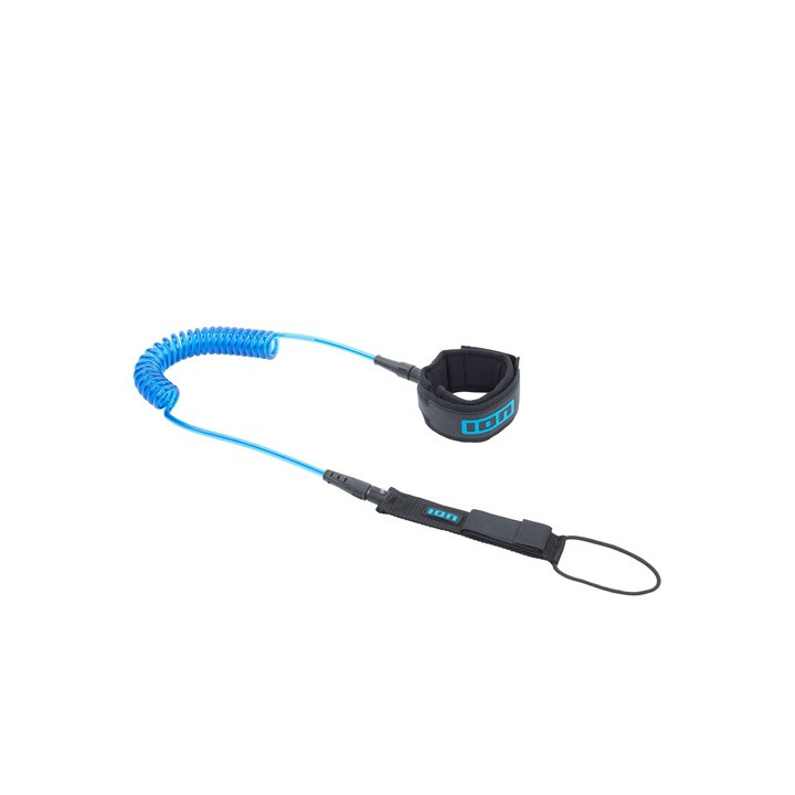 SUP Board leash ION Core Coiled Ankle blue
