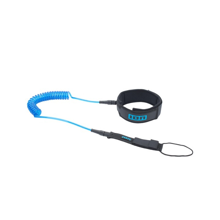 SUP Board leash ION Core Coiled Knee blue