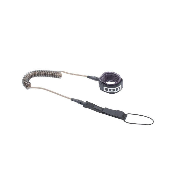 SUP Board leash ION Tec Coiled Ankle black