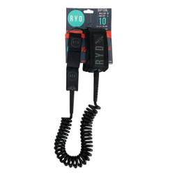 Board leash RYD Coil Knee/Ankle 8 mm Black Grey