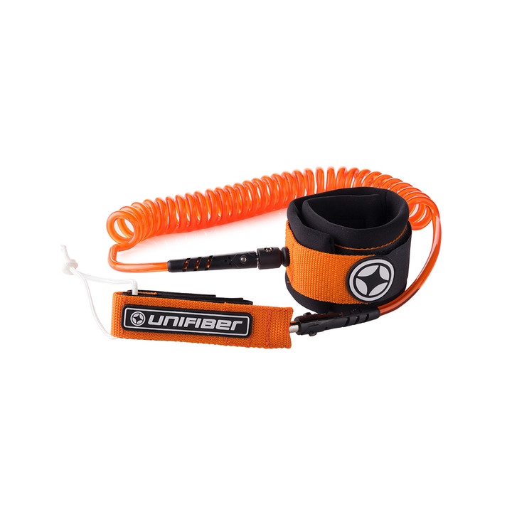 Board leash ankle Unifiber Coil Ankle Leash Orange 8'