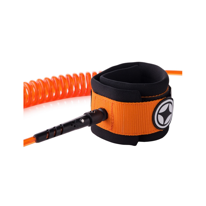 Board leash ankle Unifiber Coil Ankle Leash Orange 8'
