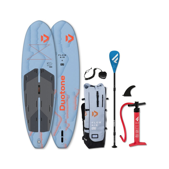 Inflatable SUP board Duotone Flow Air SLS 10'4 - package with paddle