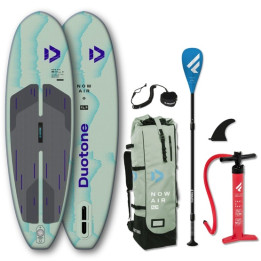 Inflatable SUP board for kids Duotone Now Air SLS 7'10 - package with paddle