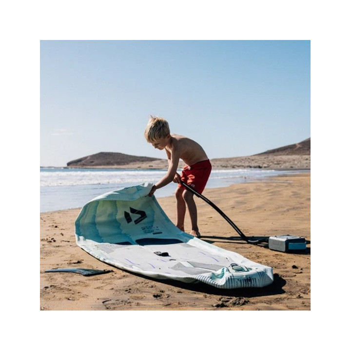 Inflatable SUP board for kids Duotone Now Air SLS 7'10 - package with paddle