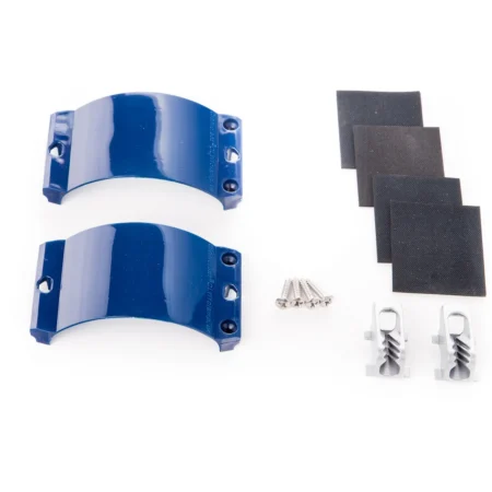 UNIFIBER 2x Clamcleat CL244/S2 Blue Strap, 4x Screws, 4x Rubber UF053010013