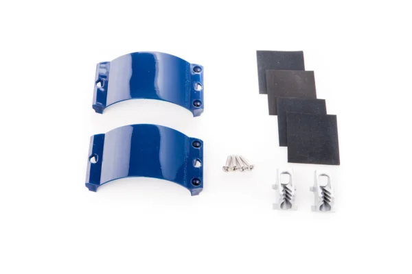 UNIFIBER 2x Clamcleat CL244/S2 Blue Strap, 4x Screws, 4x Rubber UF053010013