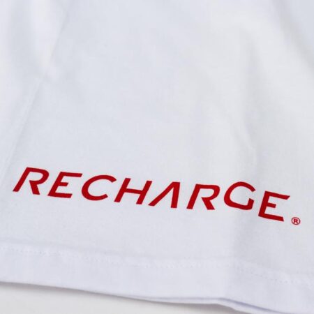 RECHARGE Majica Recharge kratki rokavi - bela RET