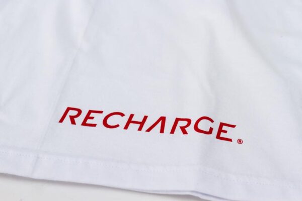 RECHARGE Majica Recharge kratki rokavi - bela RET
