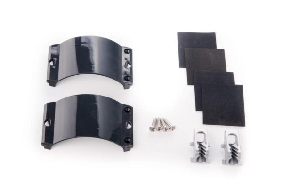 UNIFIBER 2x Clamcleat CL244/S7 Graphite Grey Strap, 4x  Screws,4x Rubber UF053010018